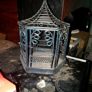 Black Metal Table Accent Candle Holder